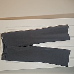 AB Studio Gray Business Casual Trousers Wide Leg Dress Pants Size 6